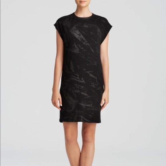 Helmut Lang Tera Paint-Print Sweatshirt Dress - Picture 1 of 2